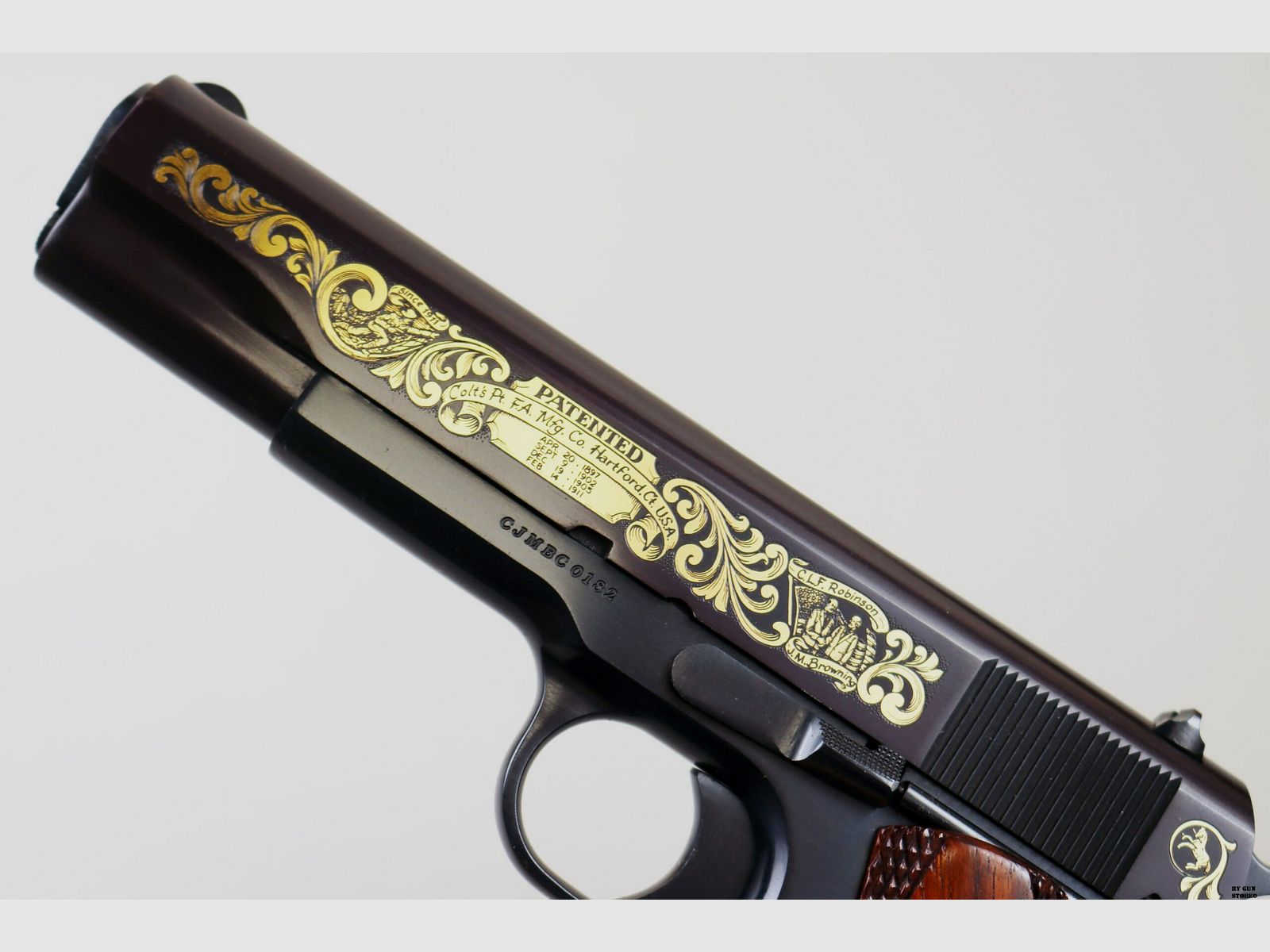 Pistolet Colt mod. 1911 John Moses Browning Commemorative cal. 45 ACP n° de série CJMBC0182, image 10 sur 16