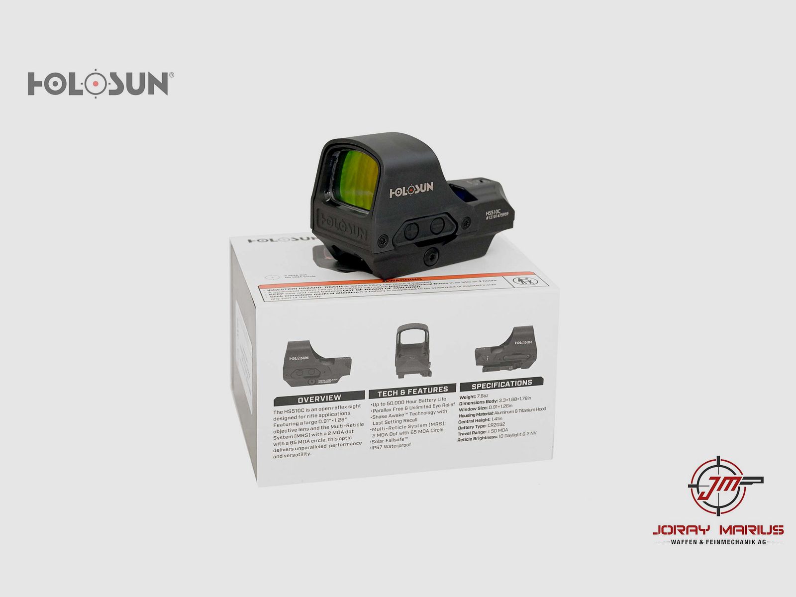 Holosun HS510C Rotpunktvisier mit Schnellspannmontage, Bild 2 von 2