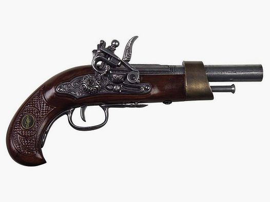 Flintlock decorative pistol historical decoration