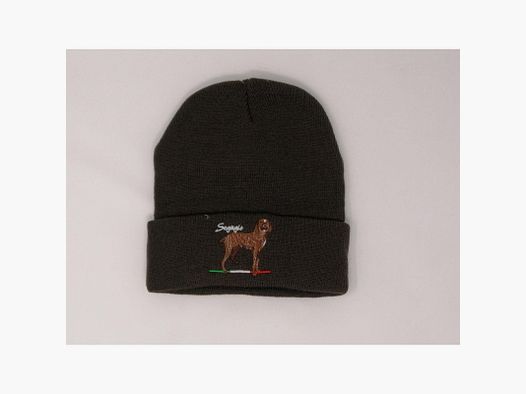 FABRIC HAT WITH HOUND EMBROIDERY