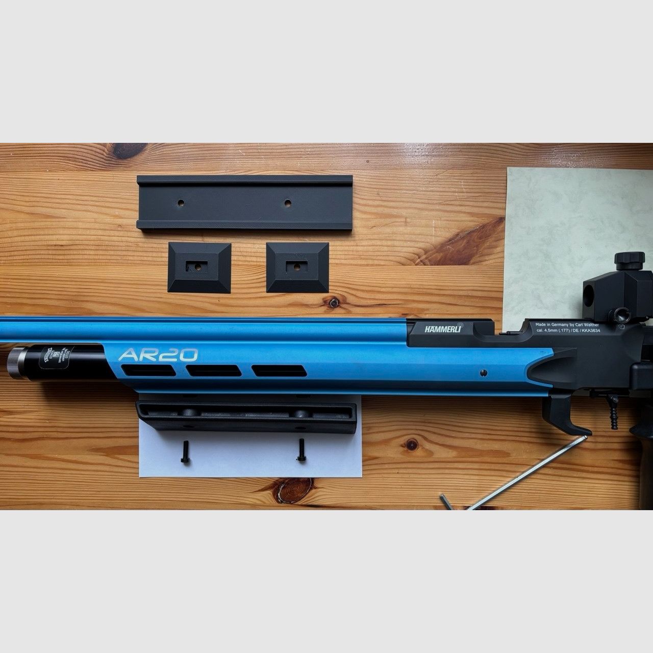 straight support wedge for air rifle specifically for Hämmerli AR20