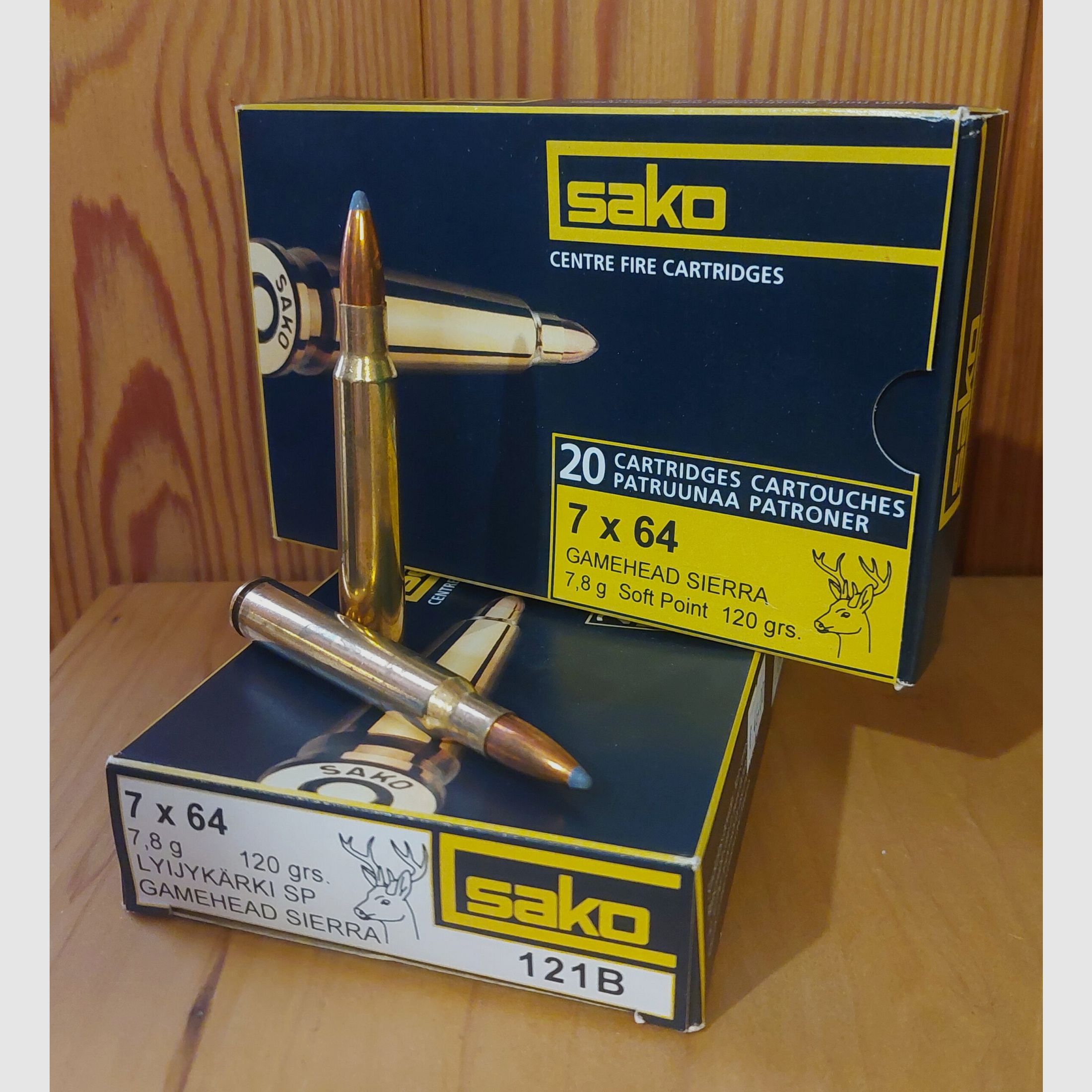 Patronen für SAKO Gewehr Soft Point Kal. 7x64 120 gr