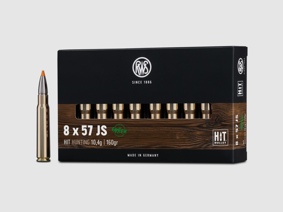 RWS 8X57 JS HIT GREEN munitie 10,4 g, afbeelding 1 van 2