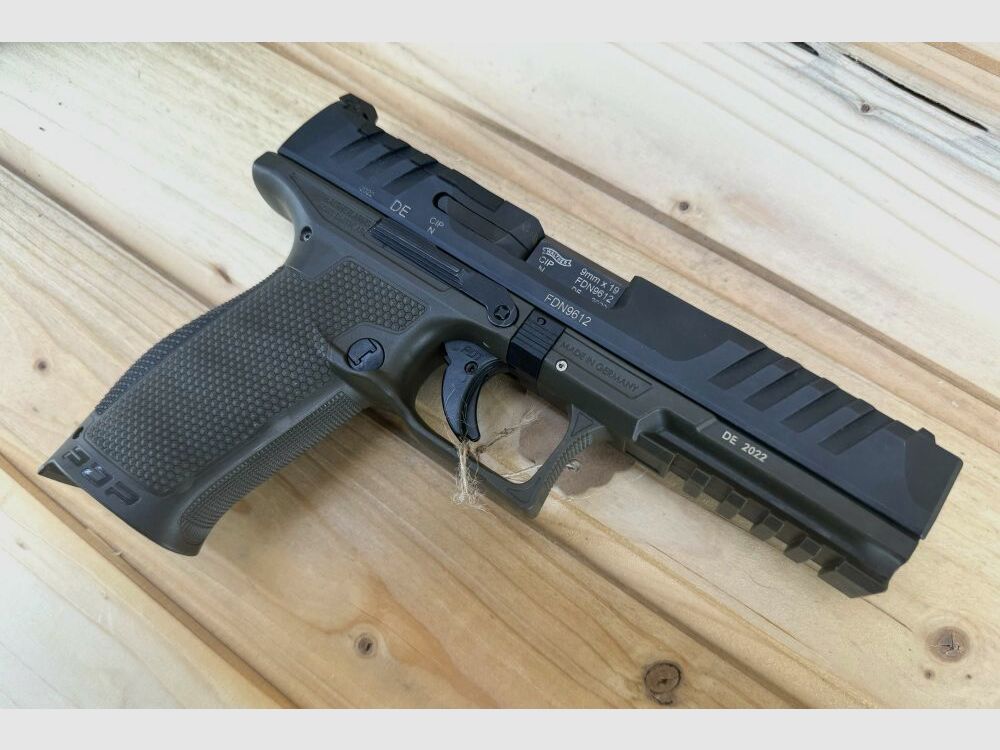 Demonstration weapon Carl WALTHER PDP 5" 9x19 18R OR in green 9mmLuger