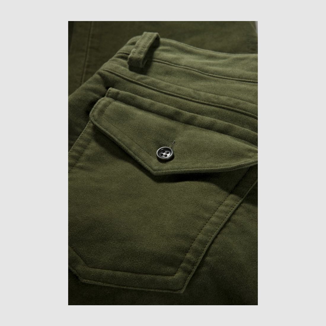 Pantaloni da caccia Moleskin, oliva, immagine 3 di 4