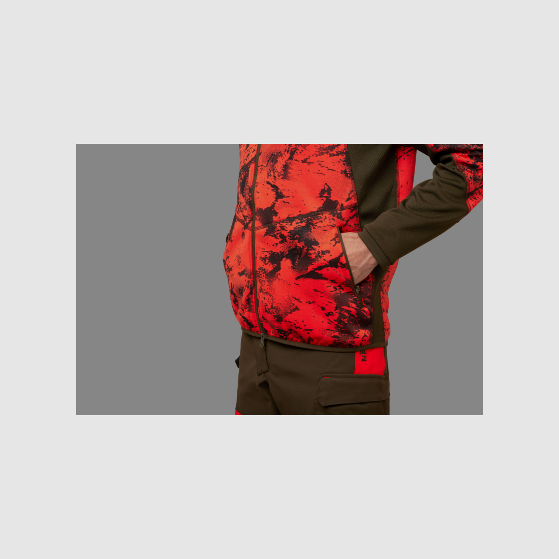 Härkila Herren Fleecejacke Wildboar Pro Camo AXIS MSP® Wildboar Orange/Shadow Brown