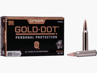 Speer Gold Dot Protection Personnelle .223 Rem. 62GR GDSP 20 cartouches