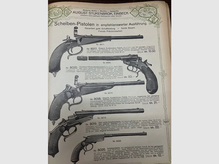 Catálogo de armas August Stukenbrok Einbeck, Armas modernas, Munición, Artículos de caza