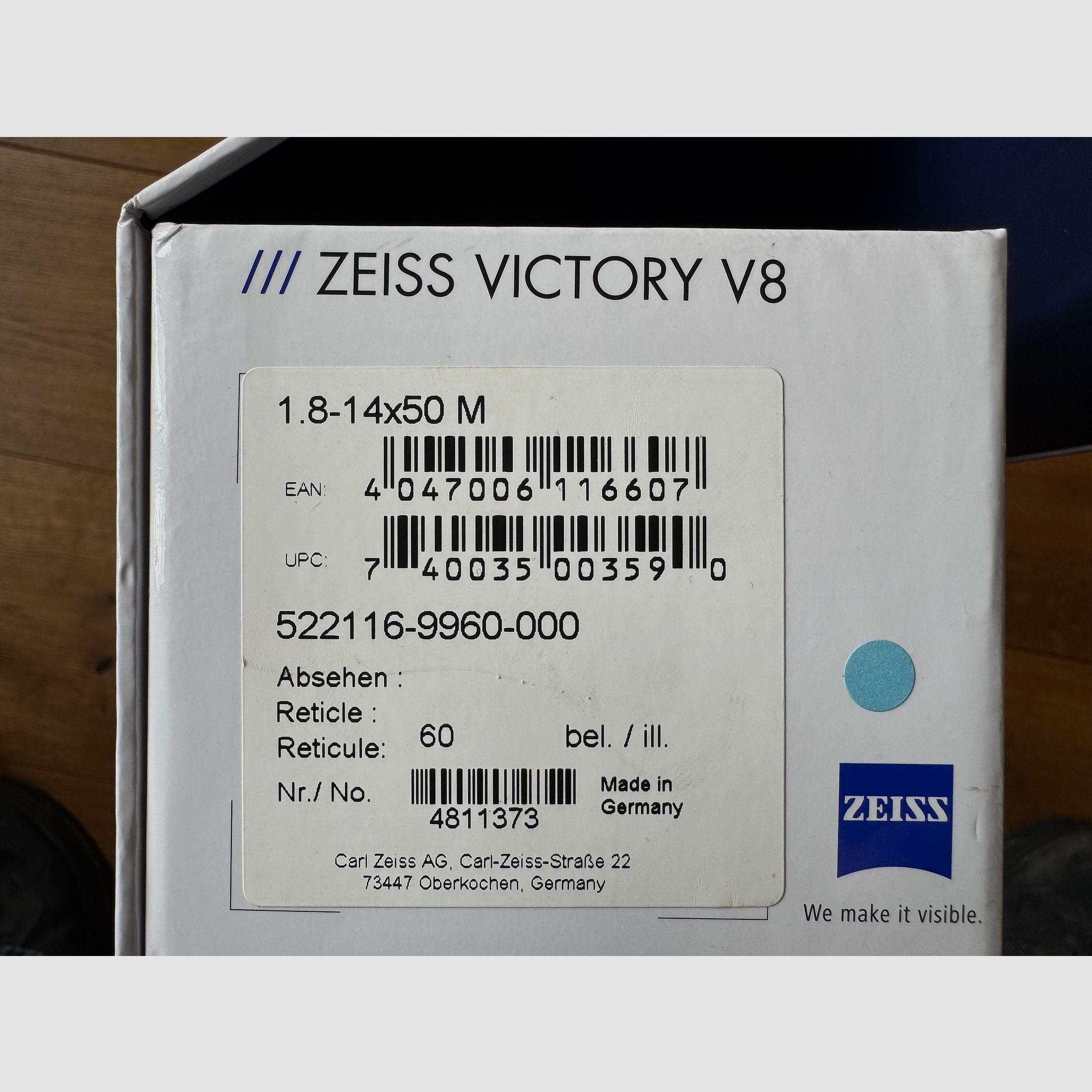 Zeiss Victory V8 1,8-14x50 M Absehen 60