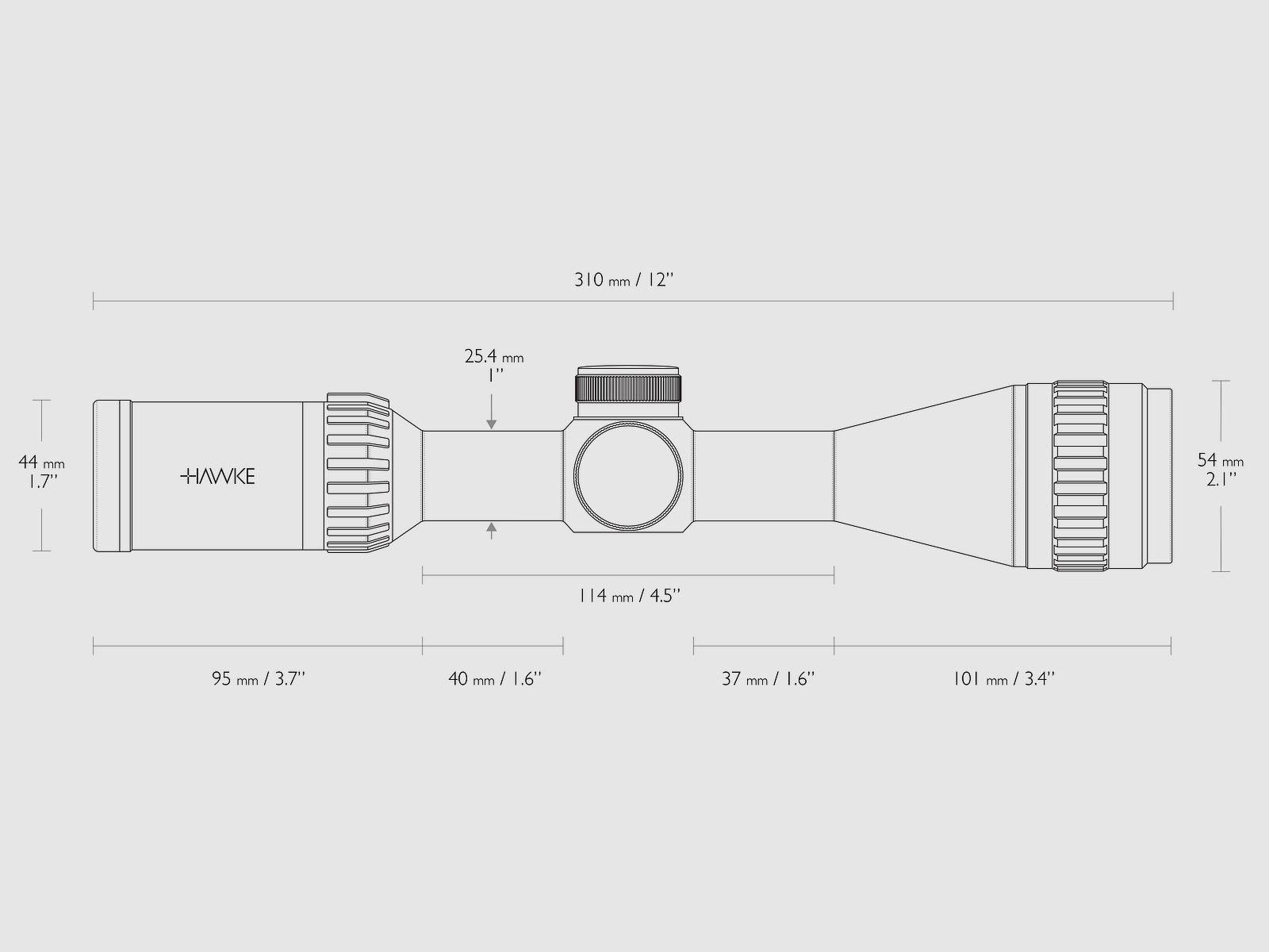 Hawke 13110 AIRMAX 3-9x40 AO AMX air rifle scope