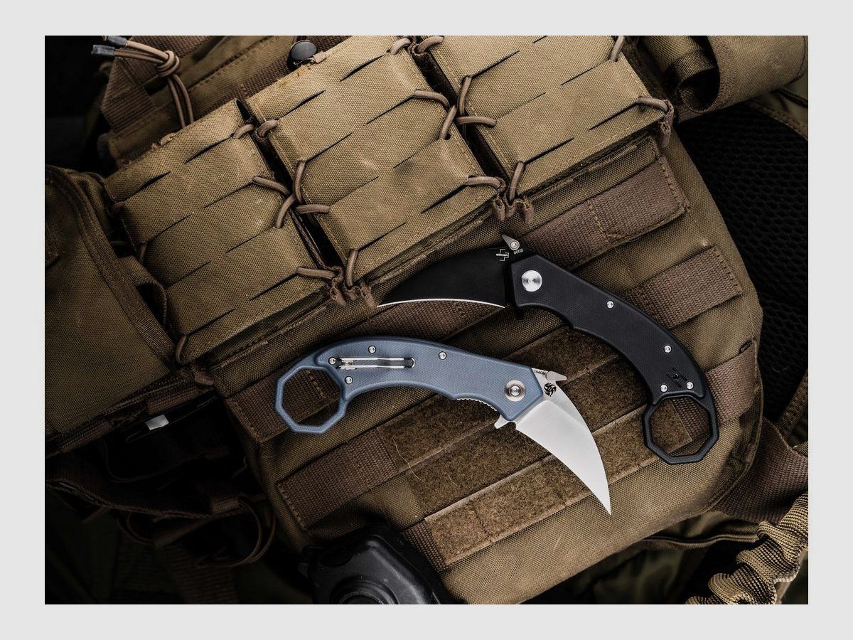 Böker Plus HEL Karambit Blau/Grau Taschenmesser, Bild 6 von 6