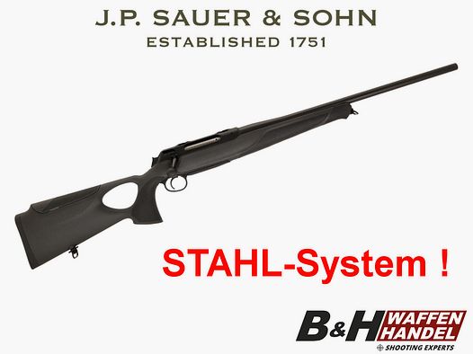  Sauer	 404 Synchro XT / Stahl Gehäuse / Lochschaft / Handspannung / Schalldämpfergewinde / S404 Jagd Repetierer (vgl. 505)