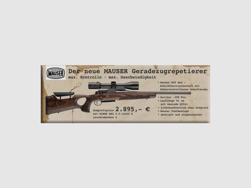 Mauser M25 in .308 Complete Offer