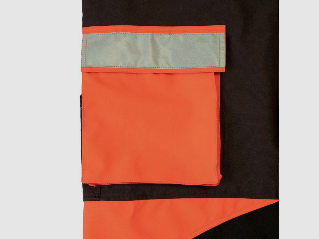 Kruedener Hundeführer-/ Durchgehjacke warnrot/braun