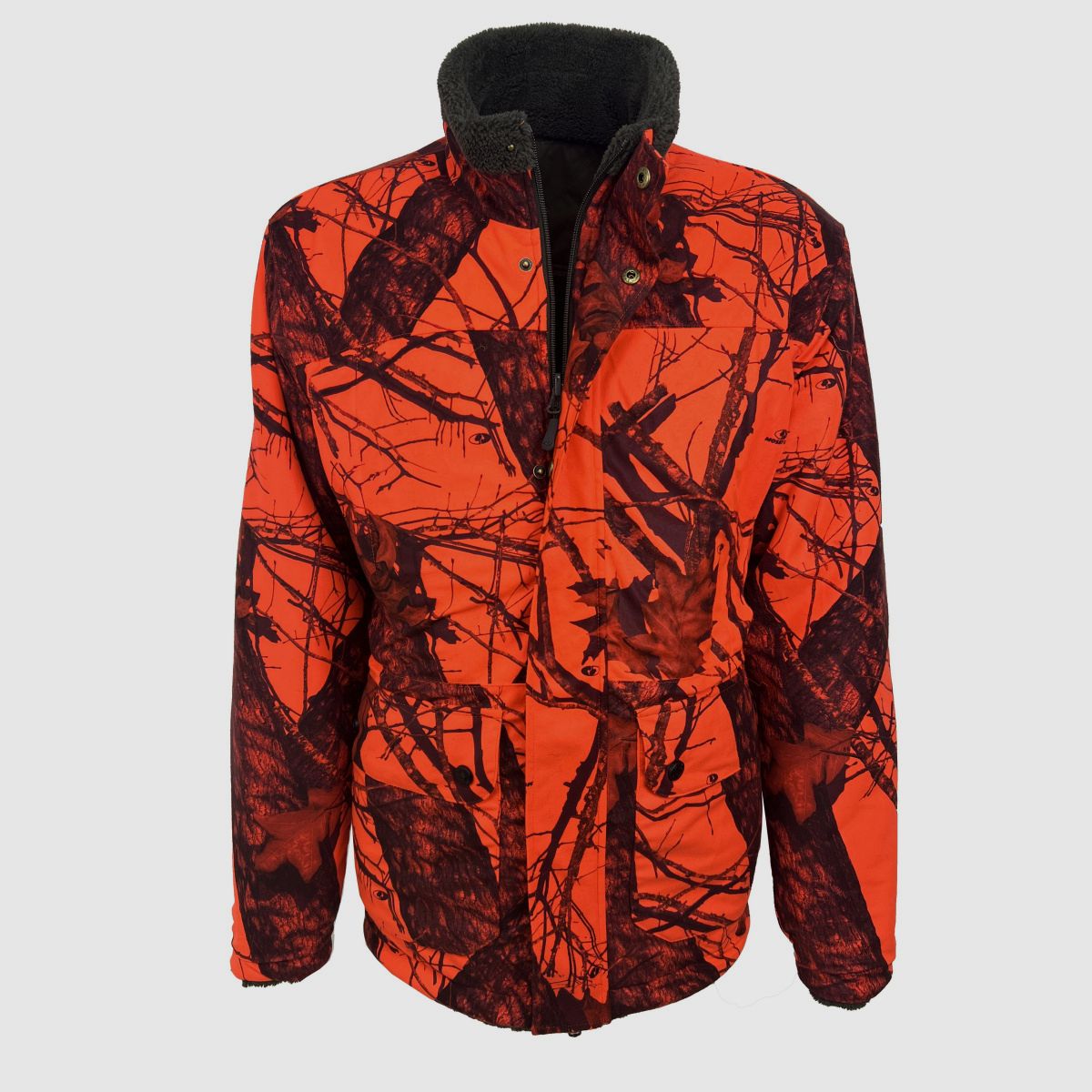 SHOOTERKING wendbare Faserpelzjacke Olive/ Blaze Orange