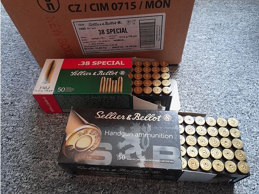 1.000 S&B Messinghülsen .38 special