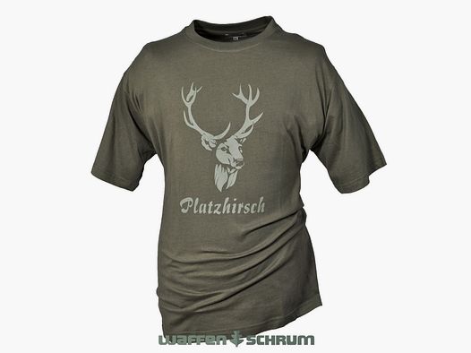 Hubertus T-Shirt Platzhirsch  oliv