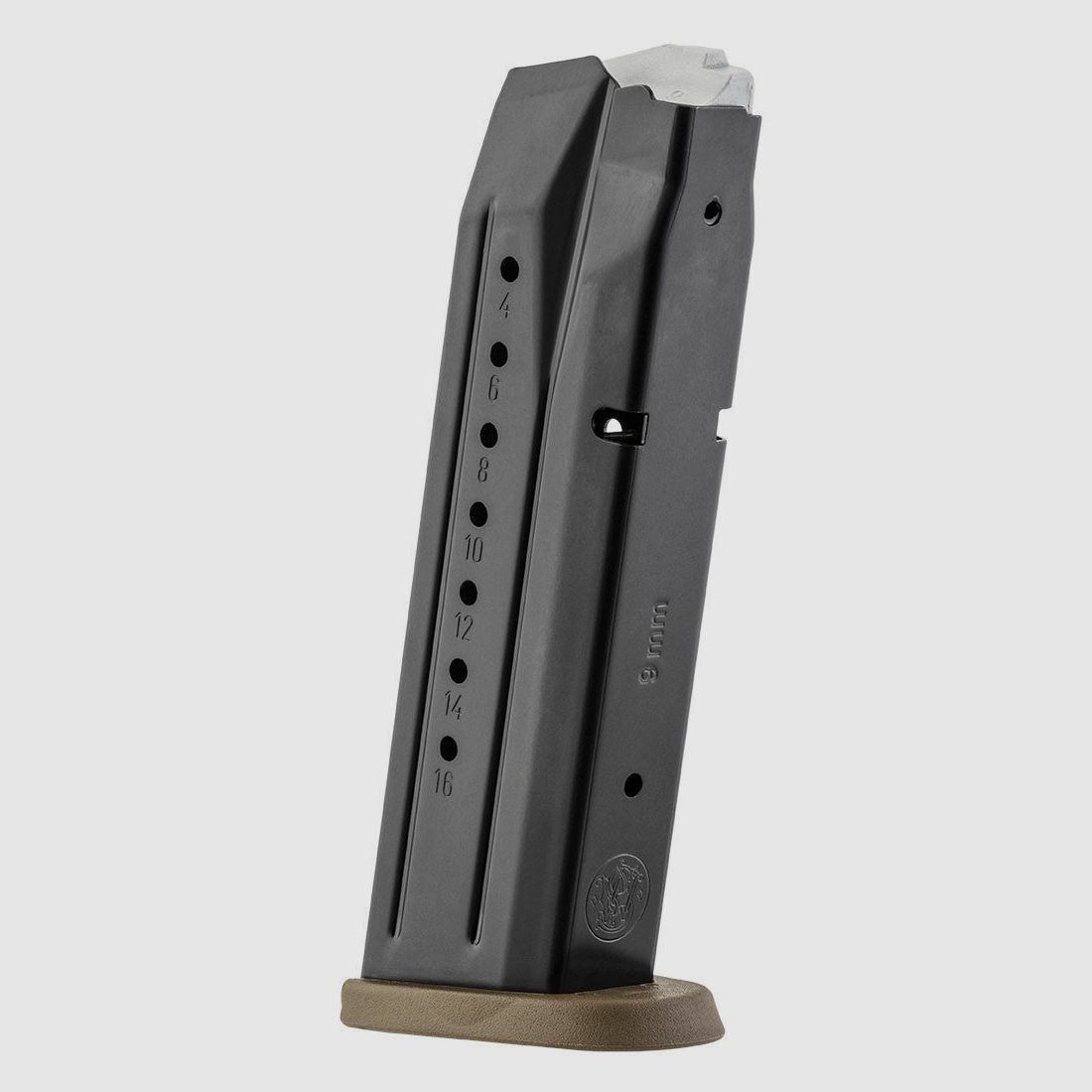 Metallmagazin SMITH & WESSON M&P 17R (braune Basis) - 9MM., Bild 2 von 2