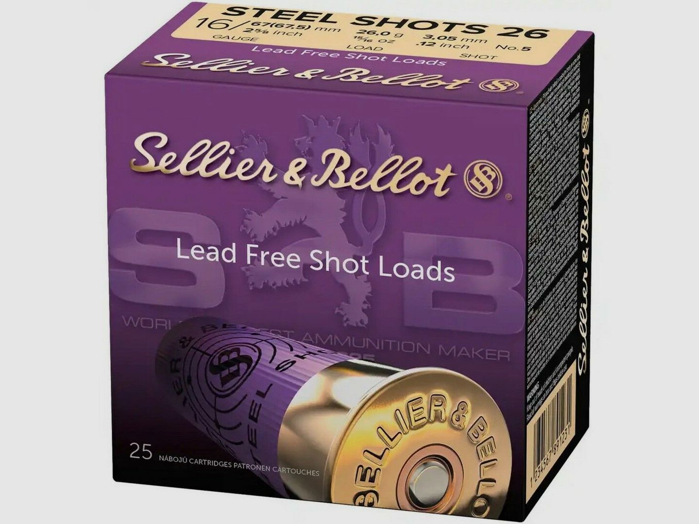 Sellier & Bellot 26g Acier 3,3mm 25PCS 16/67,5