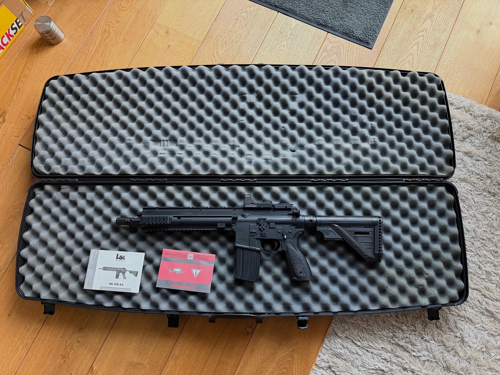 Heckler & Koch HK416 A5 kal. 4,5 mm stalowe BB Co2 | w zestawie z futerałem na broń | Nowy