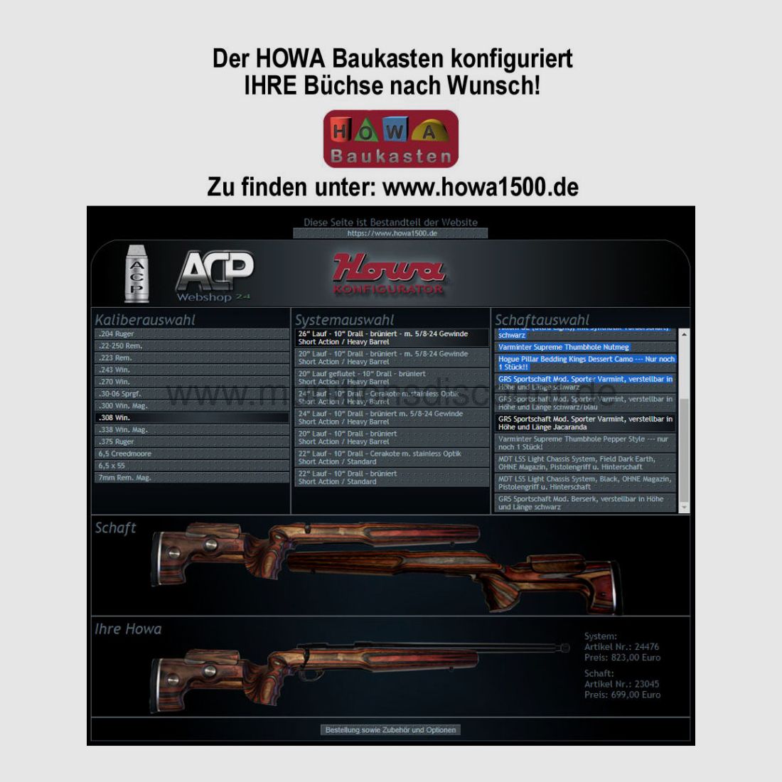HOWA 1500 HACT trigger, stainless steel