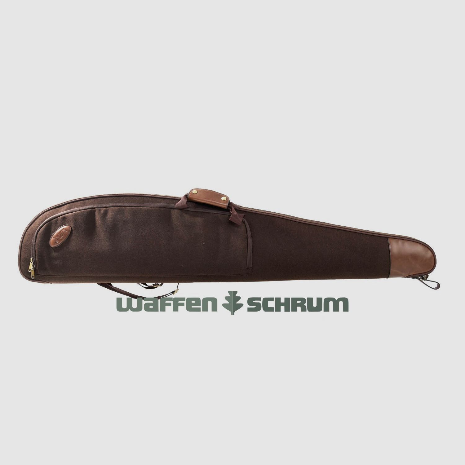Mjoelner Hunting Rifle Case GEIR Loden 130cm - Brown with External Pocket and Fleece Padding