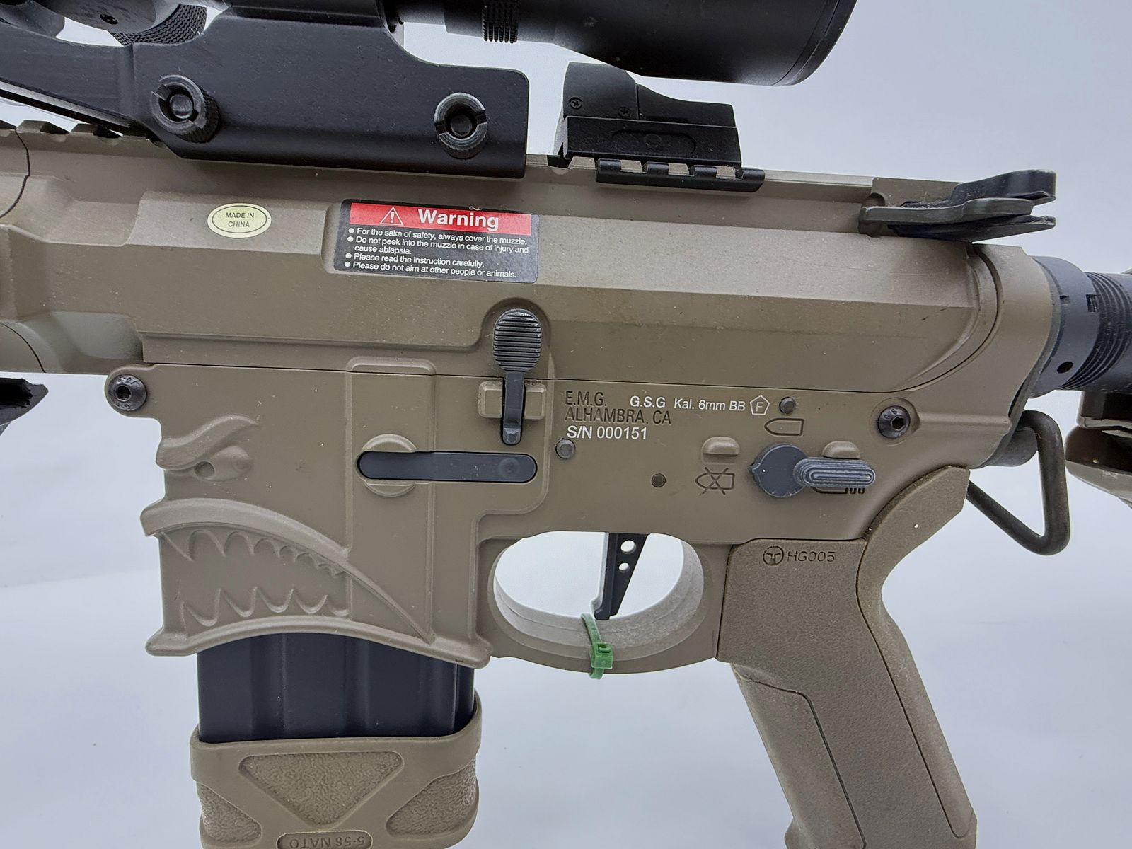 ARES Amoeba Spartan KeyMod Airsoft S-AEG – DMR-Optik – Primer propietario
