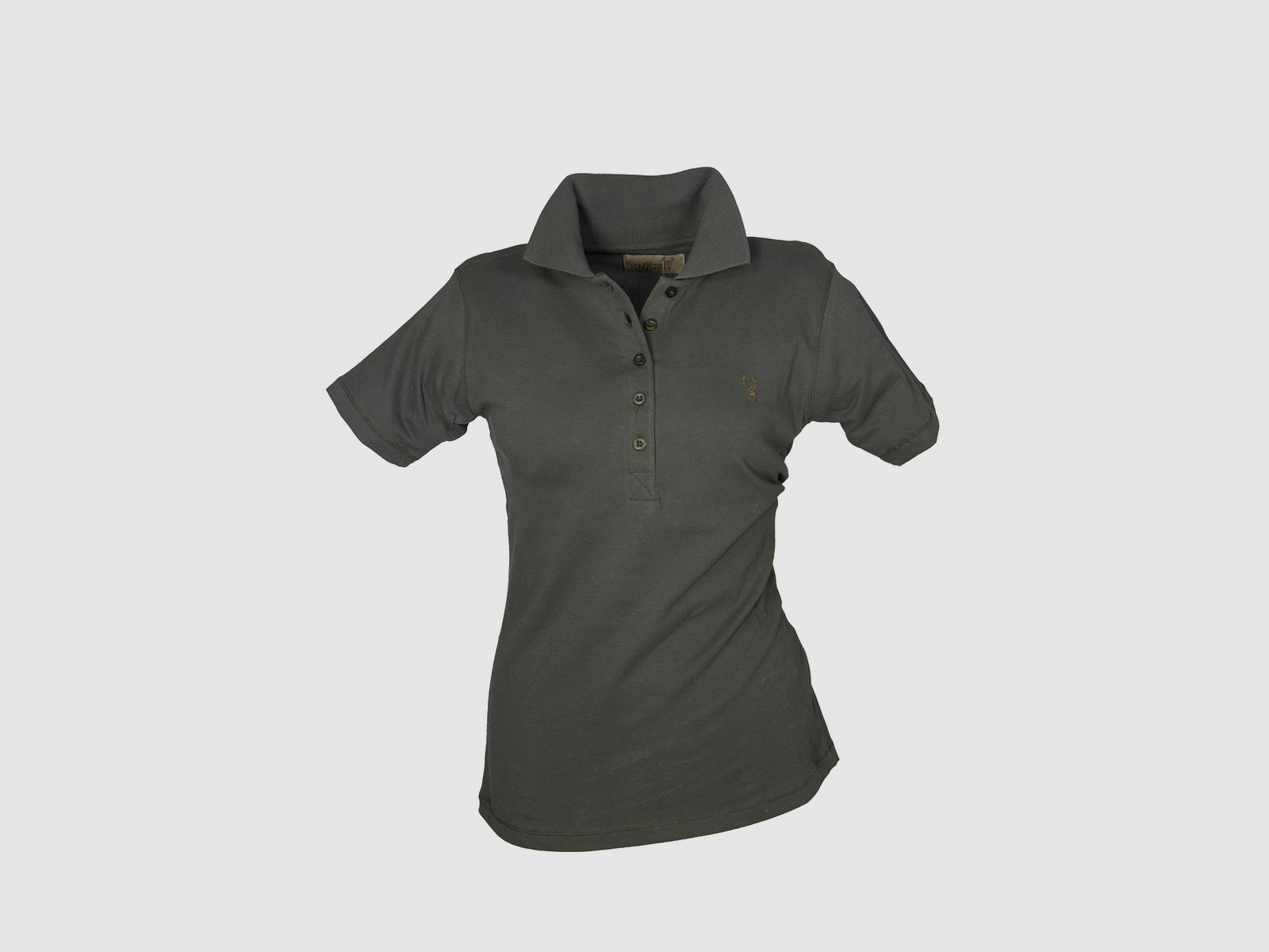 Hubertus Damen Piquet Shirt dkl.-oliv 1/4 Arm