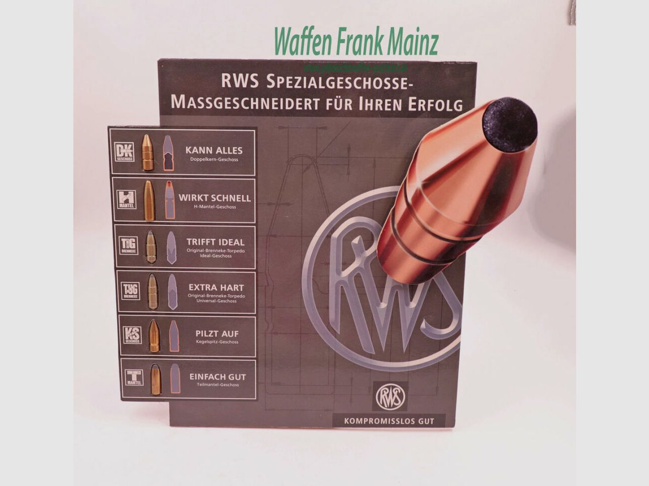 Rottweil Munitionsdisplay RWS/Rottweil Lehr-, Deko- & Sammlerzwecke