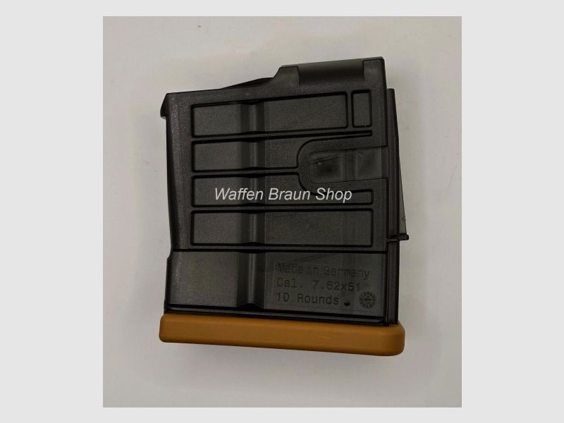 10-Schuss Magazin f. MR308, Kal. .308 Win., Kunststoff, mit Magazinboden Ral 8000