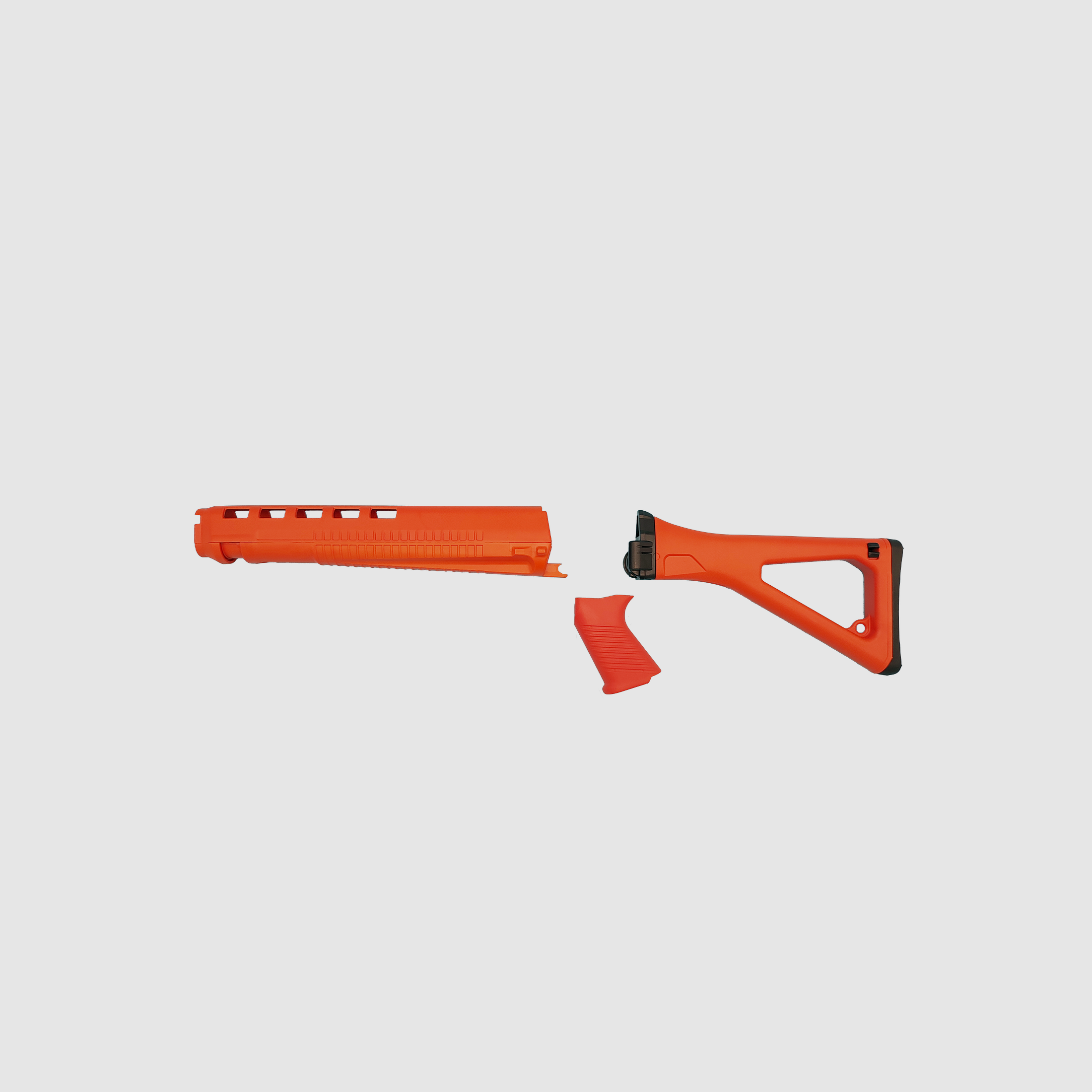 Schaftset zu PE90 mit Handschutz orange