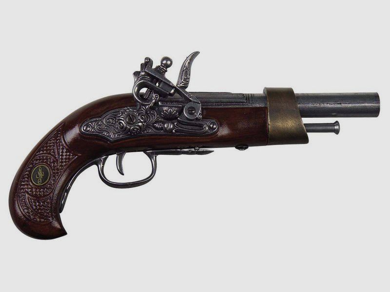 Flintlock decorative pistol historical decoration