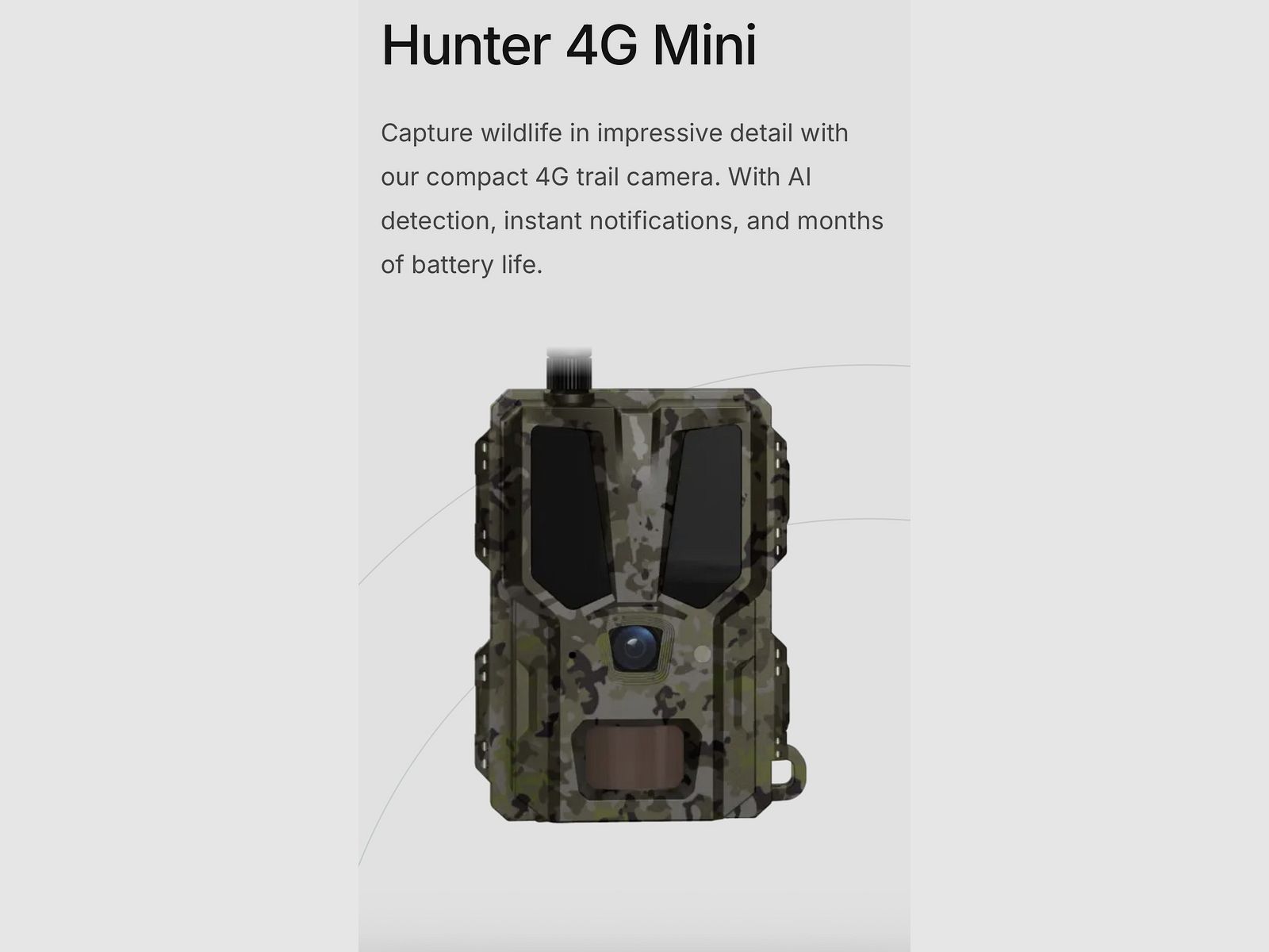 MODERNHUNTER Hunter 4G Mini LTE-SIM-fototrappola, angolo di visione di 60°, 940 nm IR, immagine 2 di 23