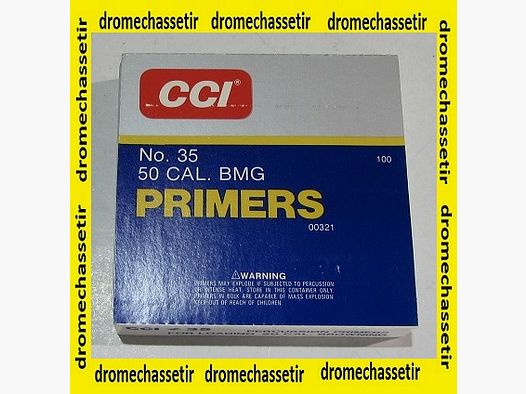 Tray of 100 CCI 35 special primers caliber 50 BMG (12.7×99)