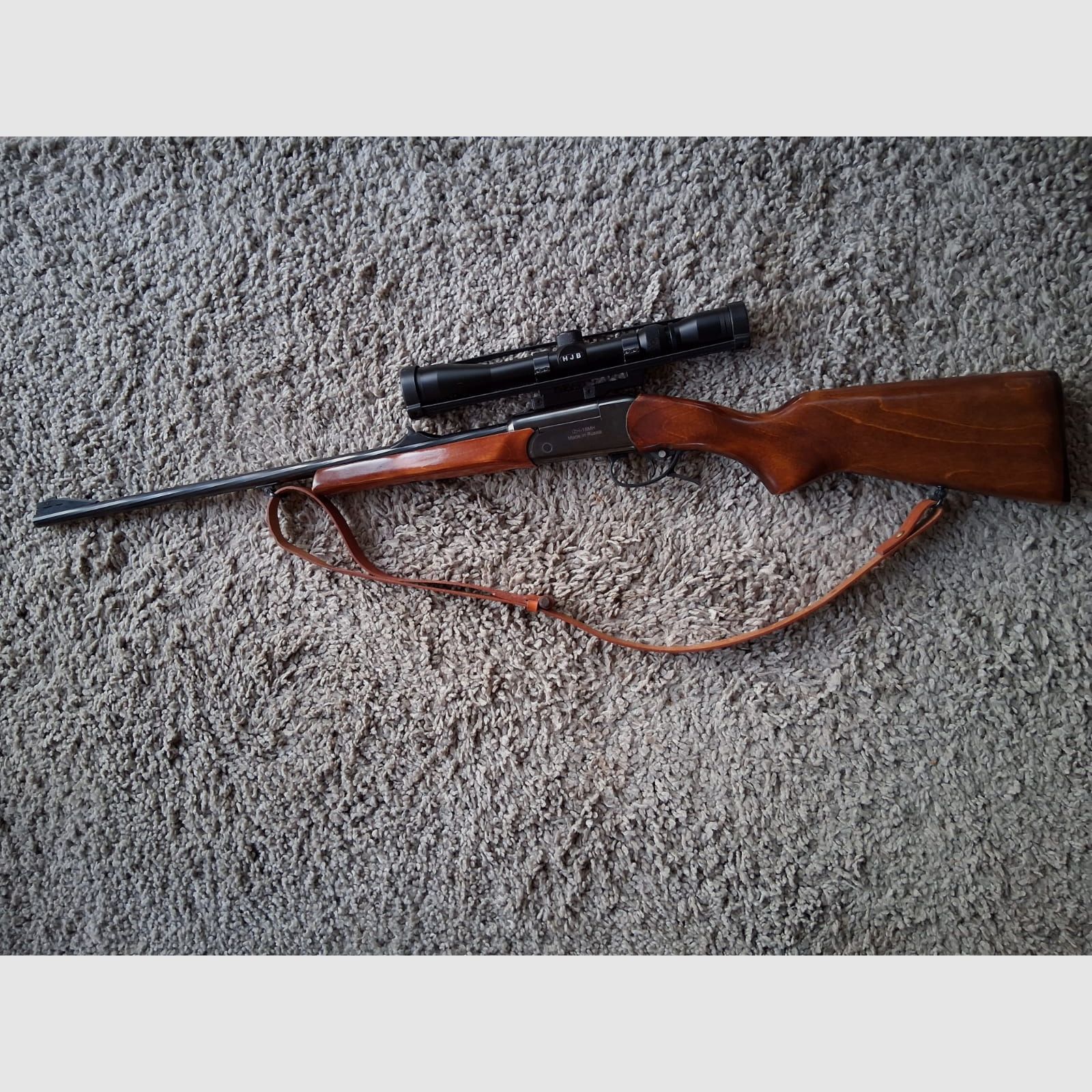 Langwaffe Baikal Kipplaufbüchse 222 Rem. mit Zielfernrohr 3-9x40