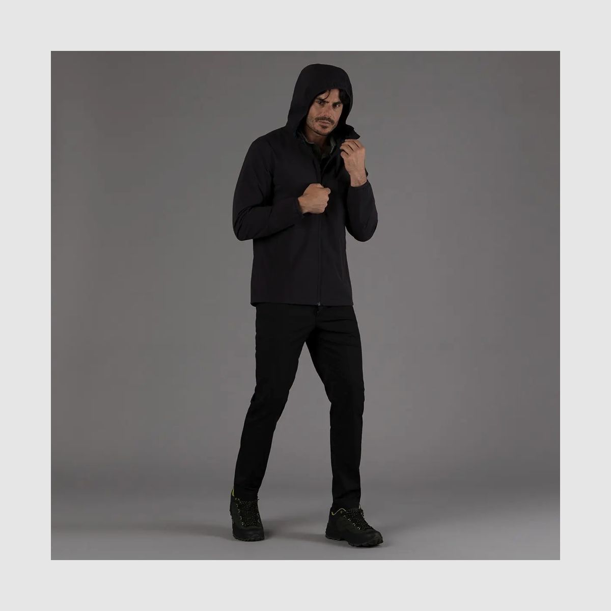 CMP Herren Jacke aus zwei Lagen Stretchgewebe Anthrazit