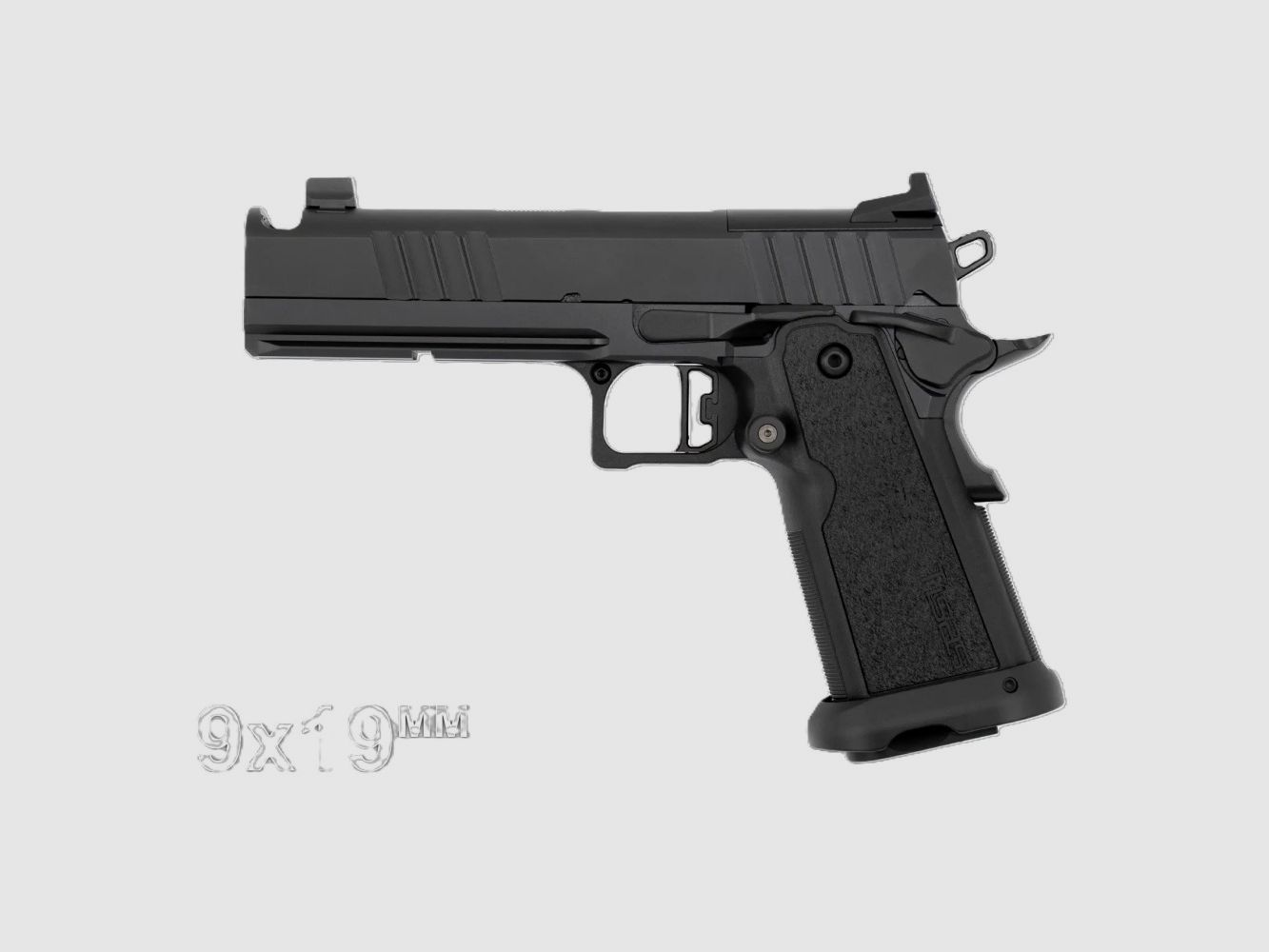 Tisas 2011 Duty Compensator Double Stack, 9mm Para, 17 rounds, 5", OR, Tritium sight
