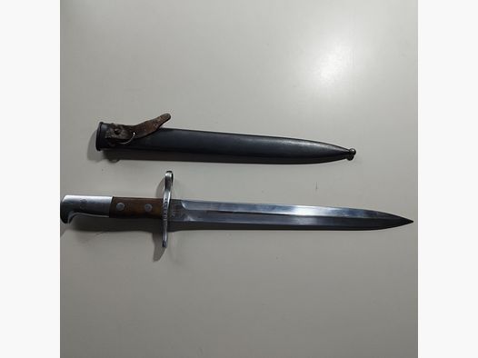 Schweizer Bajonett "Elsner Schwyz" Modell 1918 mit Metallscheide