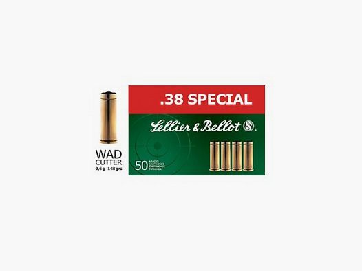 Sellier & Bellot .38 Special Wadcutter 148 gr (50 uds.)