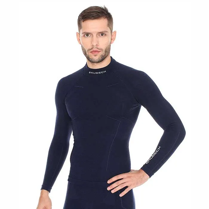 Bluza Brubeck męska EXTREME WOOL granatowa, zdjęcie 2 z 3