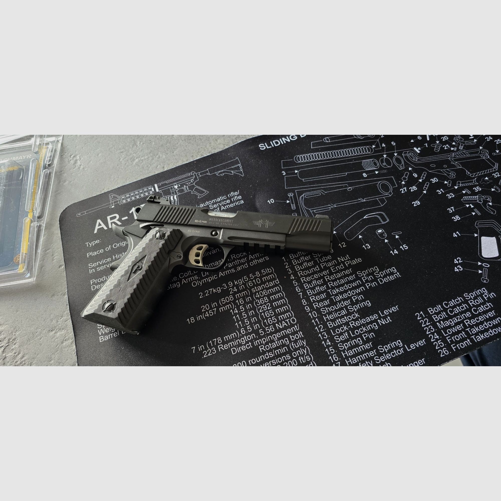 Pistola Messerschmitt 1911 Schwarz PC9 5″, calibro 9mm, immagine 2 di 2