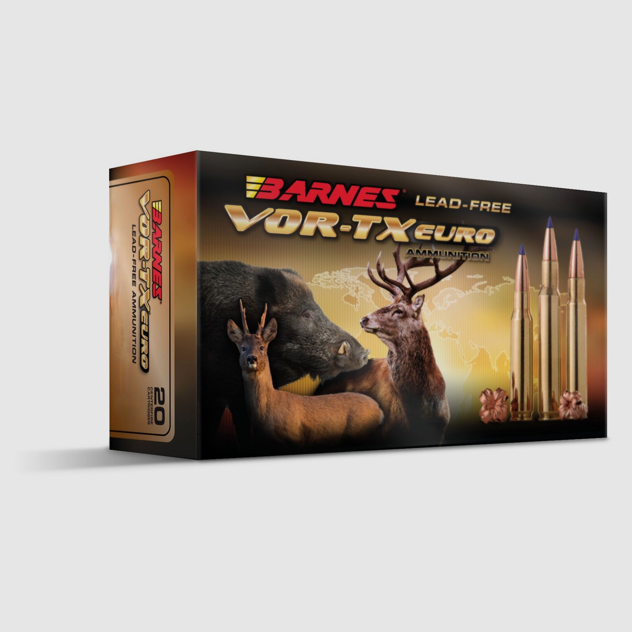 Barnes 31300 7X64 VOR-TX EURO 140GR TTSX BT Lead-free rifle ammunition