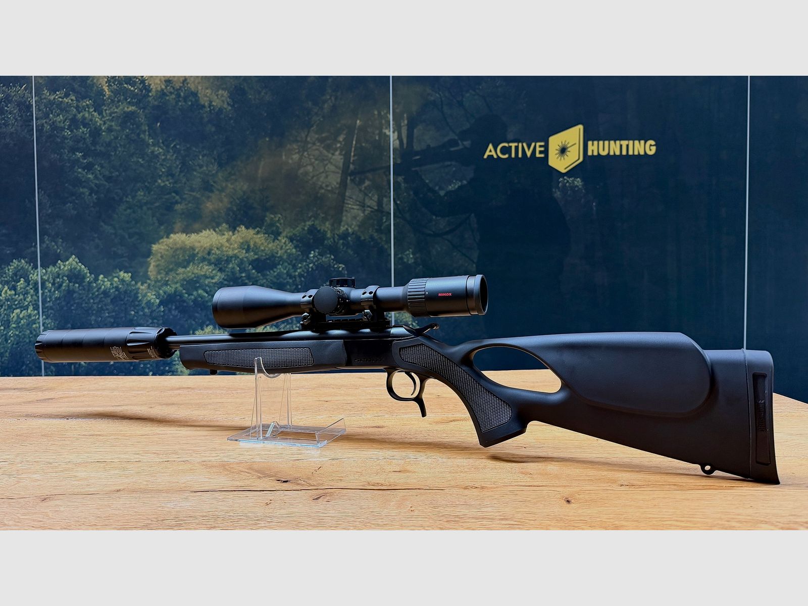 CVA Scout Karpersysteem Compleetset / LL 42cm / 5/8x24 / incl. Minox RS4 2,5-10x50 & A-Tec H3, afbeelding 2 van 9