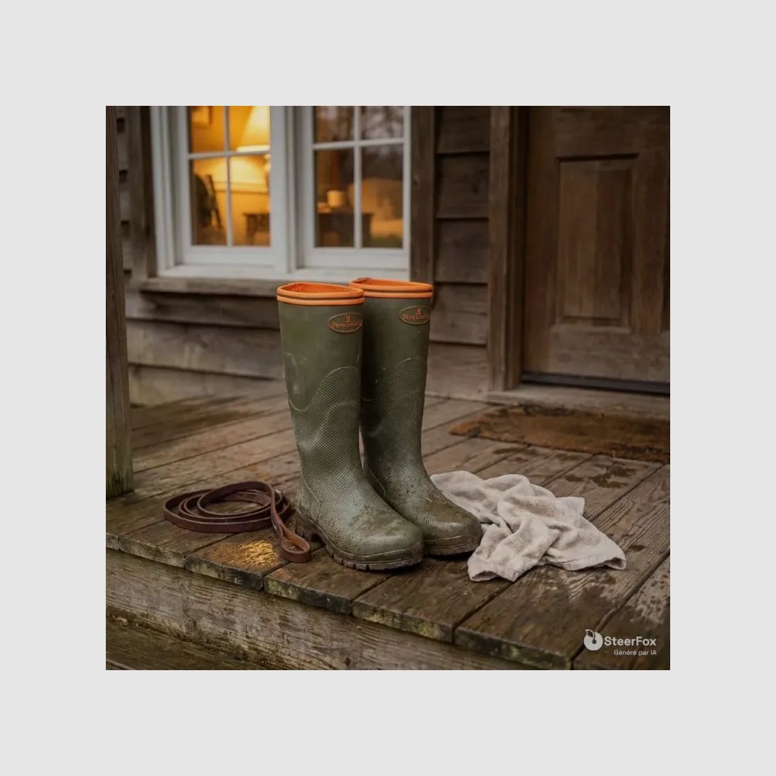 Stiefel Percussion Stronger Jersey verstärkt Gummi khaki, Bild 8 von 9