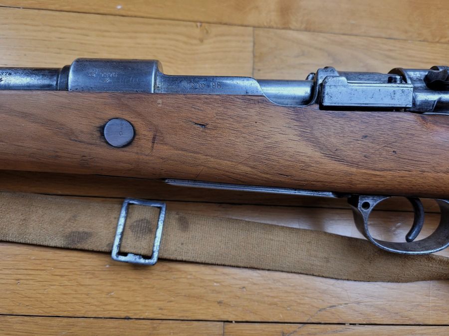 Bon Gewehr 1898 oder G98 – Preußen 1. Weltkrieg – Spandau 1910 – Originalkaliber – Ersatzbretelle – BE/BE+, Bild 4 von 25