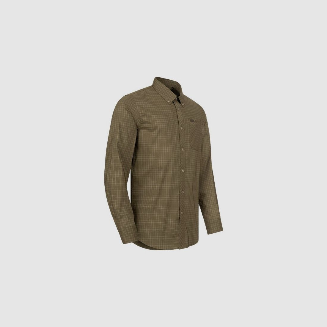 Blaser Stretch Shirt Serge Dark Olive Checked