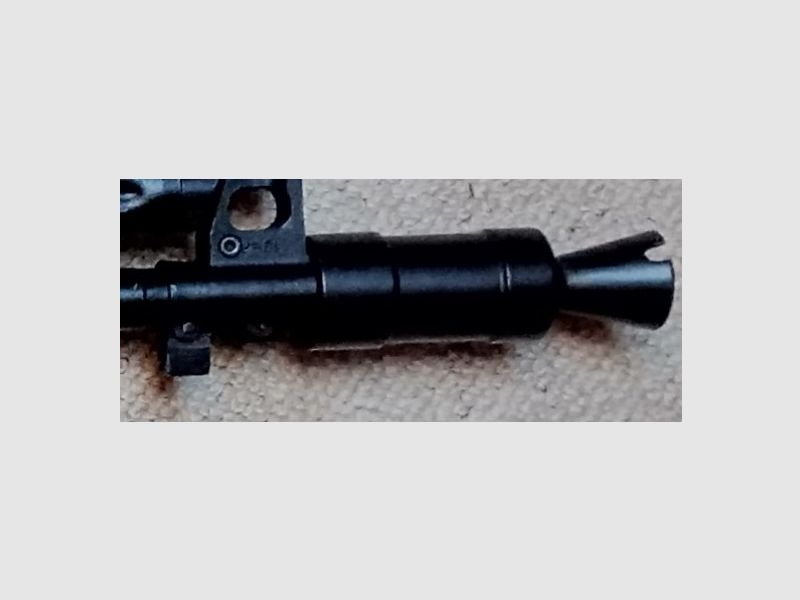 24x1,5 AK Flash Hider Dummy van staal / Muzzle Booster, Mündungsfeuerdämpfer terugslagversterker AK-100 AK-105 AK-104 AKS-74u