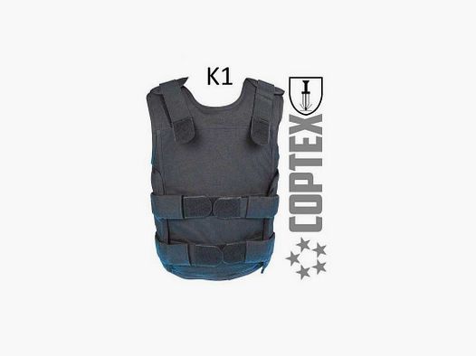COPTEX II K1 zertifizierte Stichschutzweste mit Kunststoff- und Aluminiumplatten