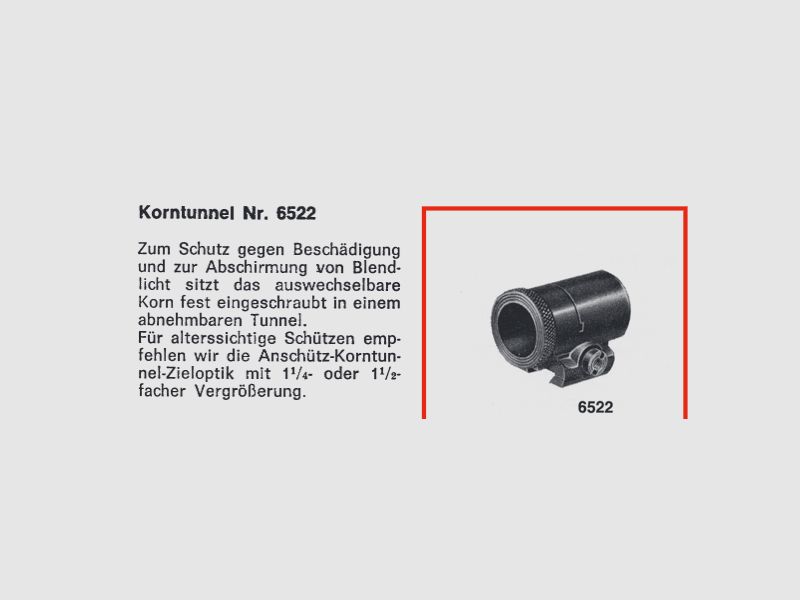 Anschütz Diopter Modell 6705 mit Korntunnel 6522