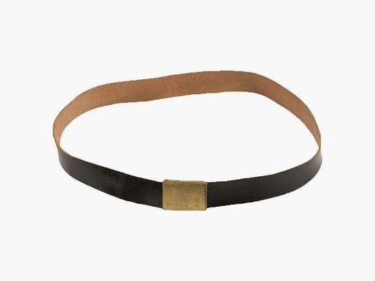 Bundeswehr Original BW Hosengürtel Leder Marine gebraucht